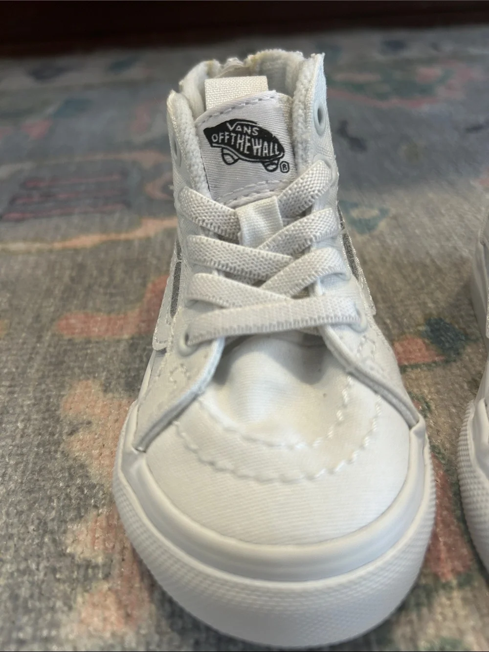 Vans Sk8-Hi Zip Toddler Sneakers | True White | Size 4.5 Toddler | NWOT